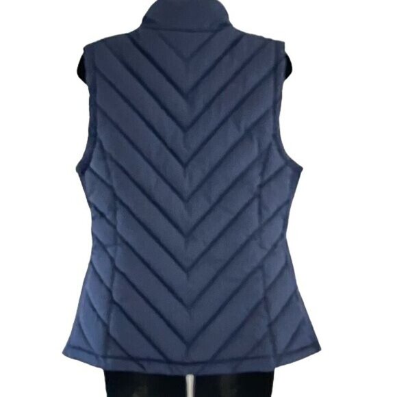 Tommy Hilfiger Puffer Vest M Ombré Quilted Outdoors Zip Pockets Ski Packable - Picture 7 of 11
